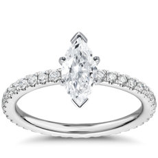 Diamond Eternity Engagement Ring in Platinum (0.45 ct. tw.)